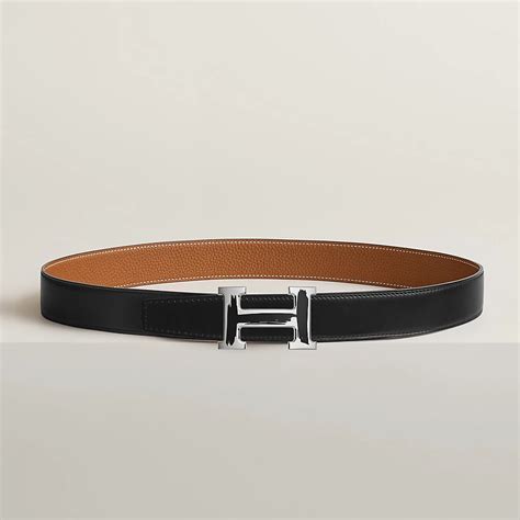 hermes 0332223427|Brush belt buckle & Reversible leather strap 32 mm.